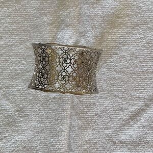 Elegant Silver Filigree Cuff Bracelet